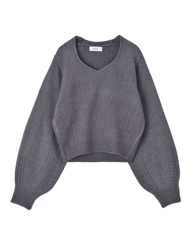 BEAUTY&YOUTH UNITED ARROWS（ビューティーアンドユースユナイテッドアローズ）の「ボリュームスリーブ ショート ニット  プルオーバー（ニット/セーター）」 - WEAR