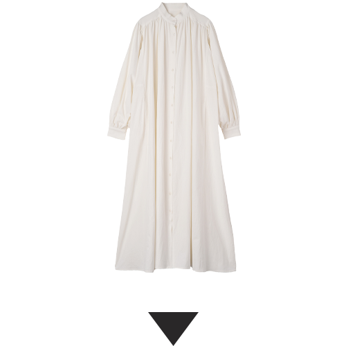 ボリュームロングシャツワンピース