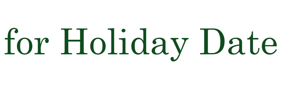 for Holiday Date
