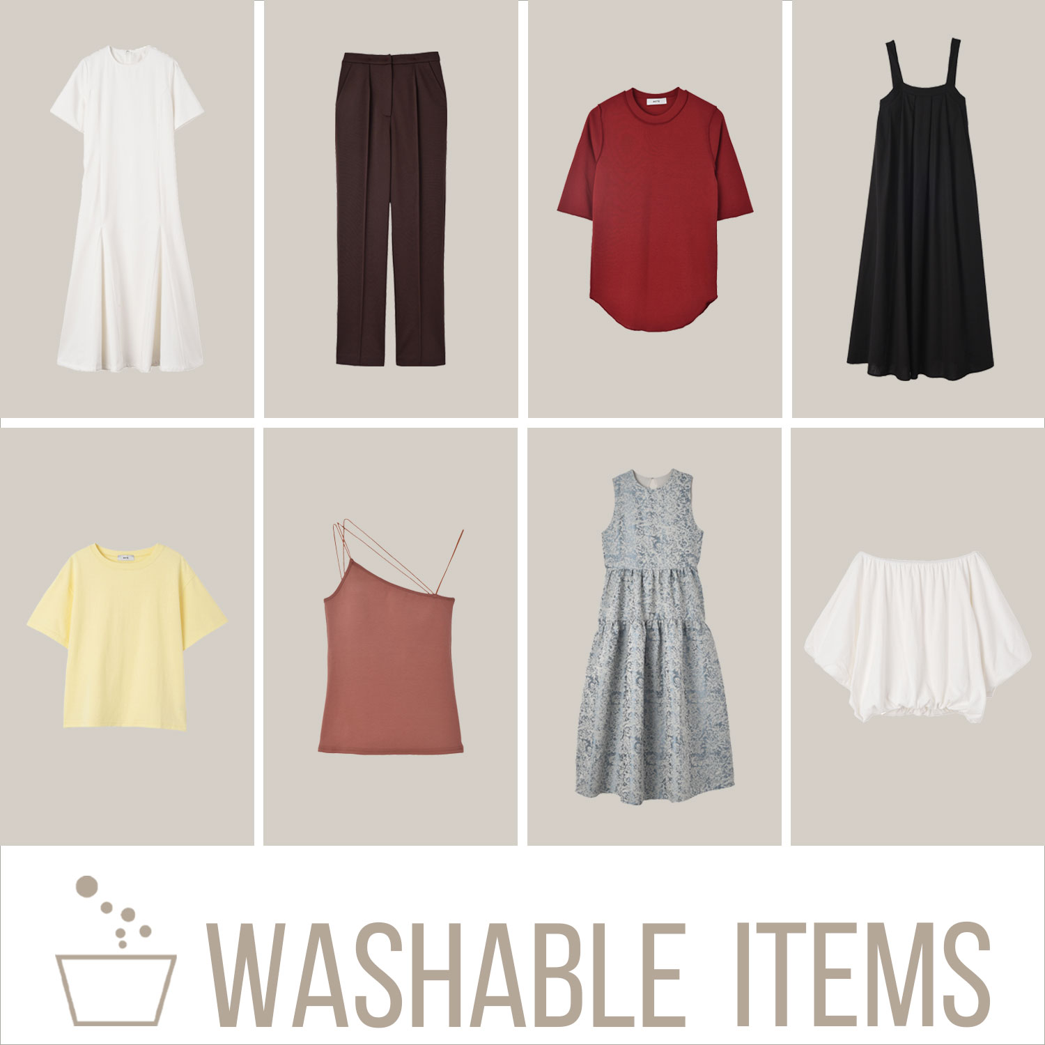WASHABLE ITEMS