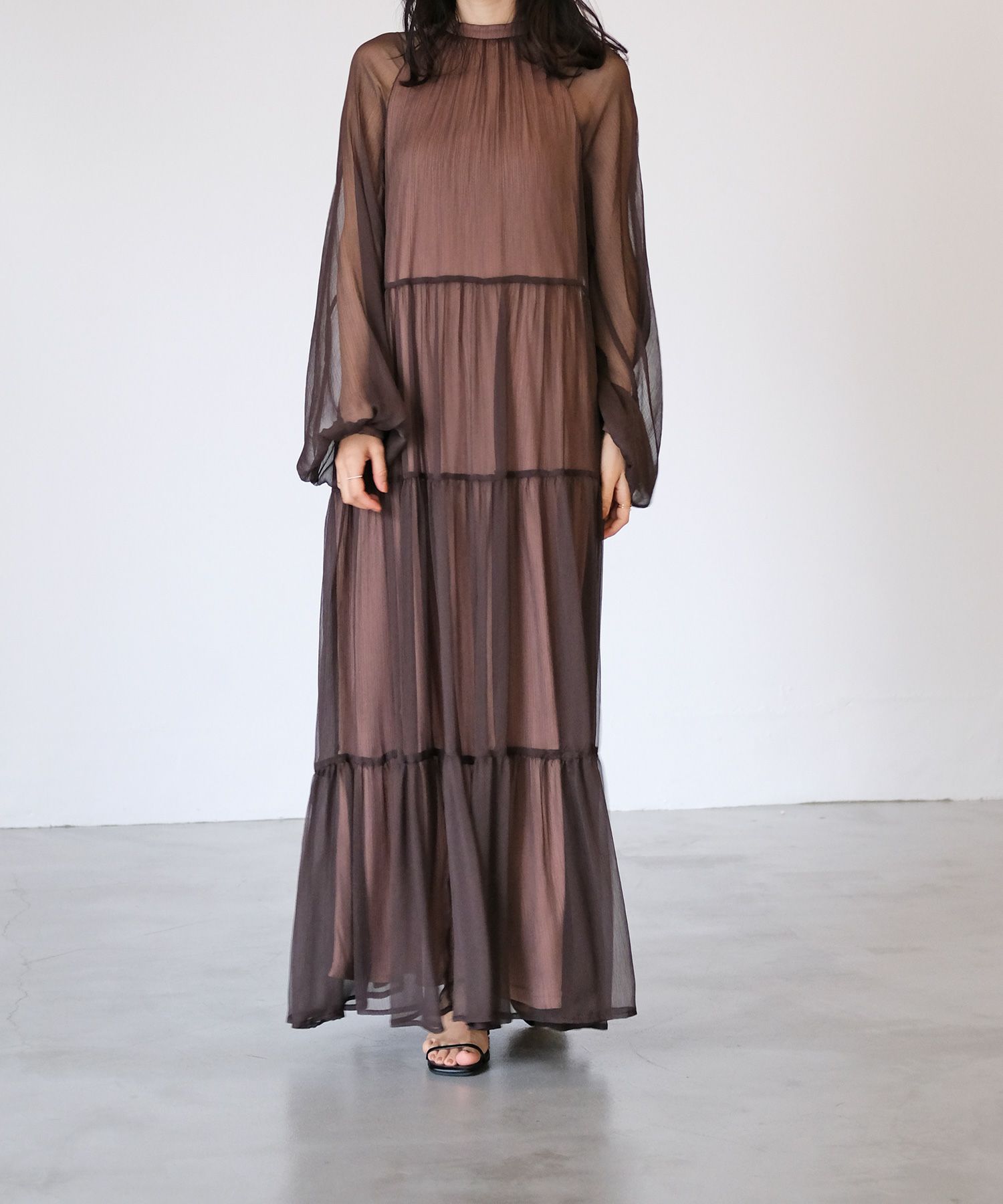ロングシフォンワンピース | AKTE 