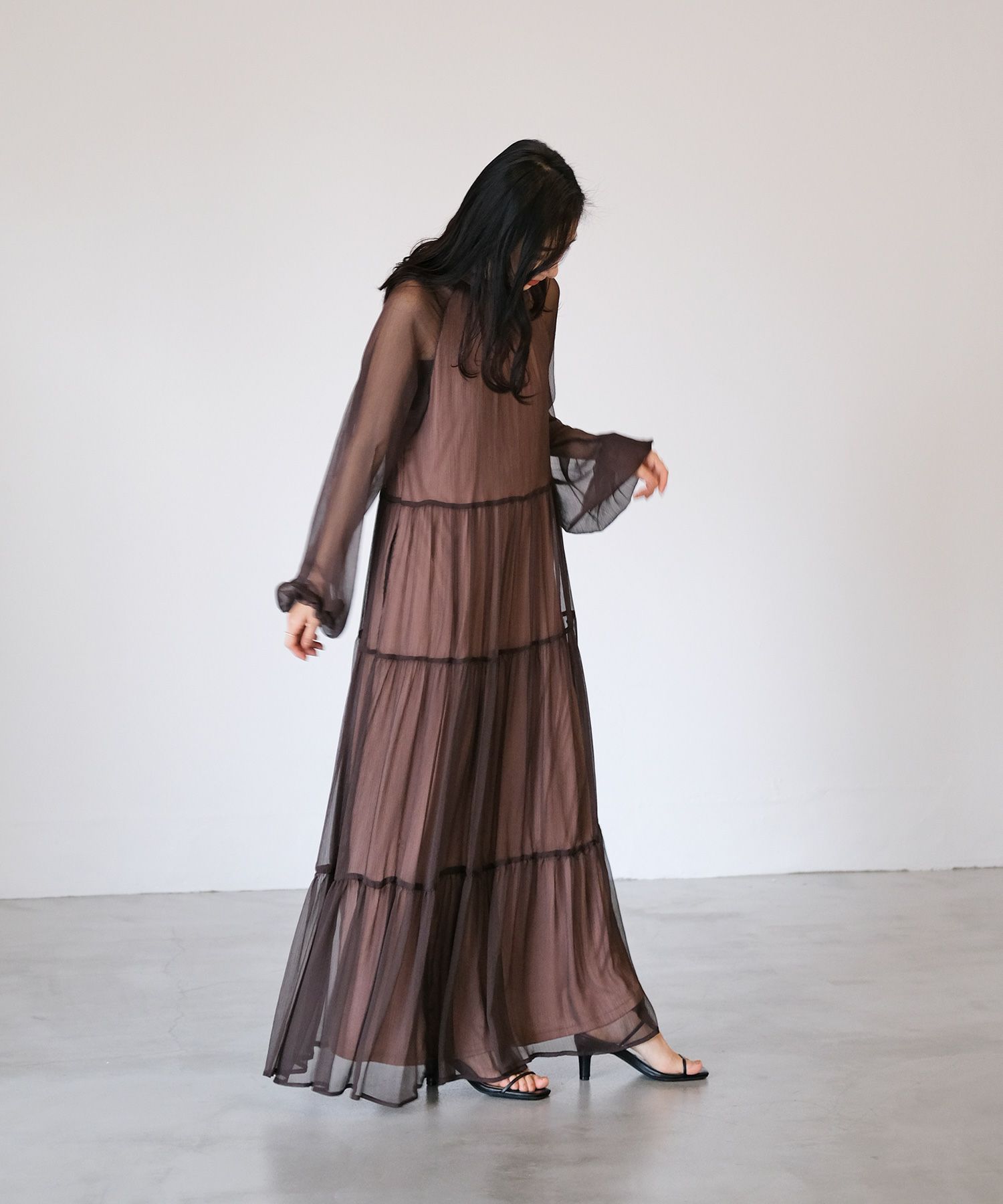 ロングシフォンワンピース | AKTE