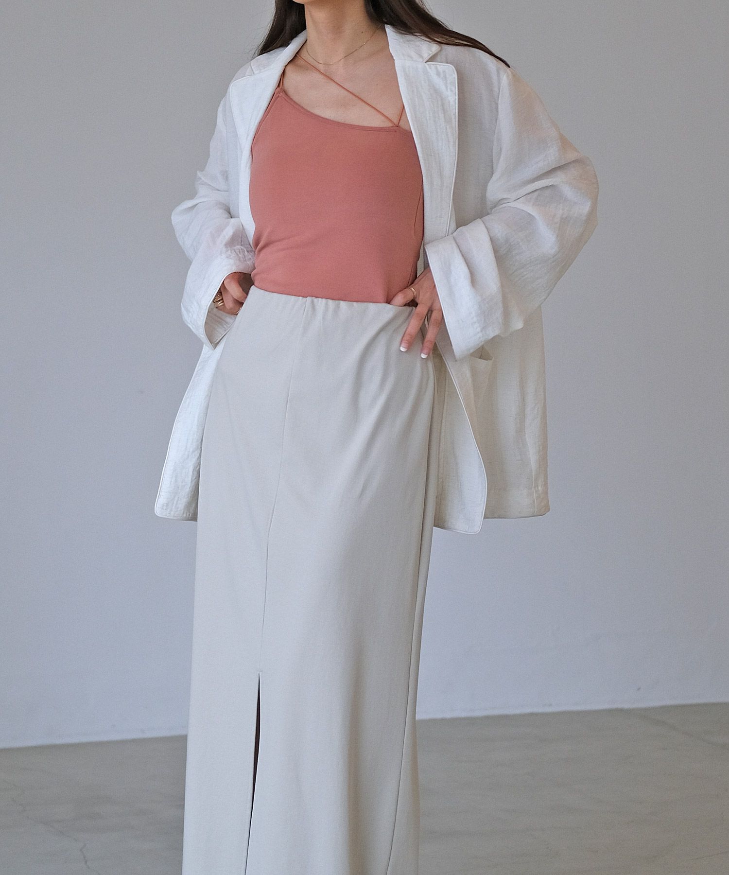 新品タグ付き◇FRAMeWORK 【OZMA】キュプラキャミソール（マルチウェイ  