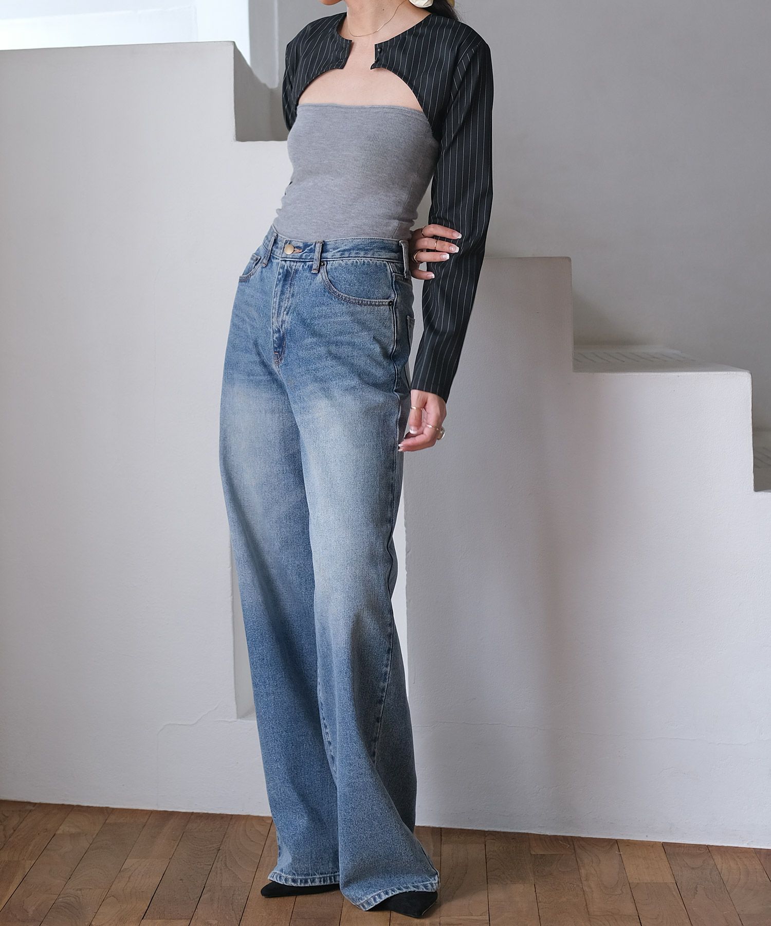 ✦ AKTE（アクテ）ワイドデニム　サイズ1 / 完売サイズ / 新品タグ付き ✦ AKTE（アクテ）ワイドデニム サイズ1 / 完売サイズ / 新品タグ付き