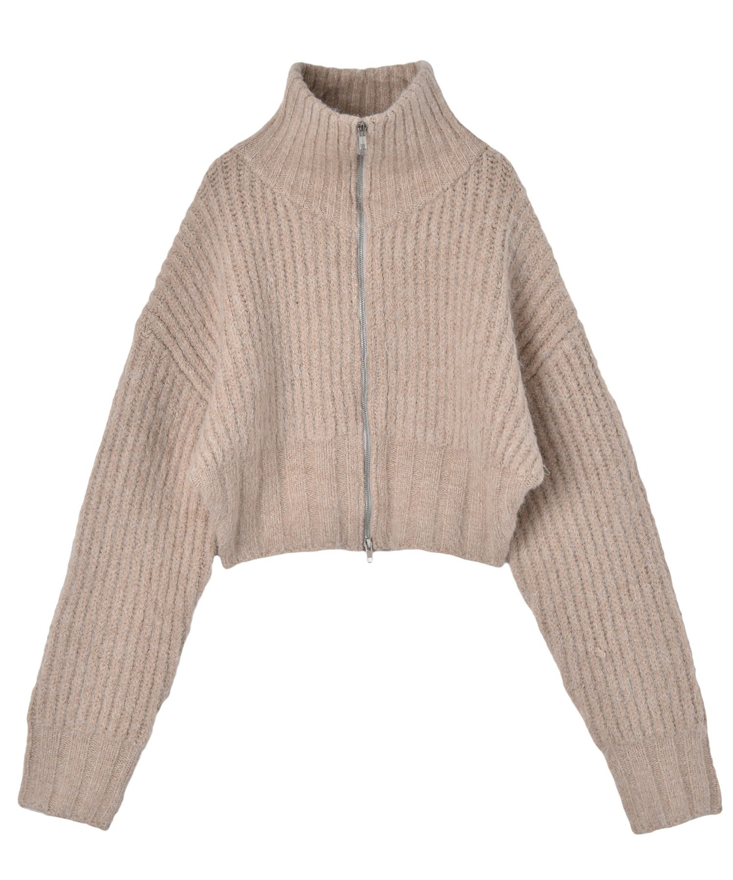 BLESS n°23 カーディガン　ファスナー CLASSY．11月号掲載／洗える】ラクーンブレンドダブルフェイス