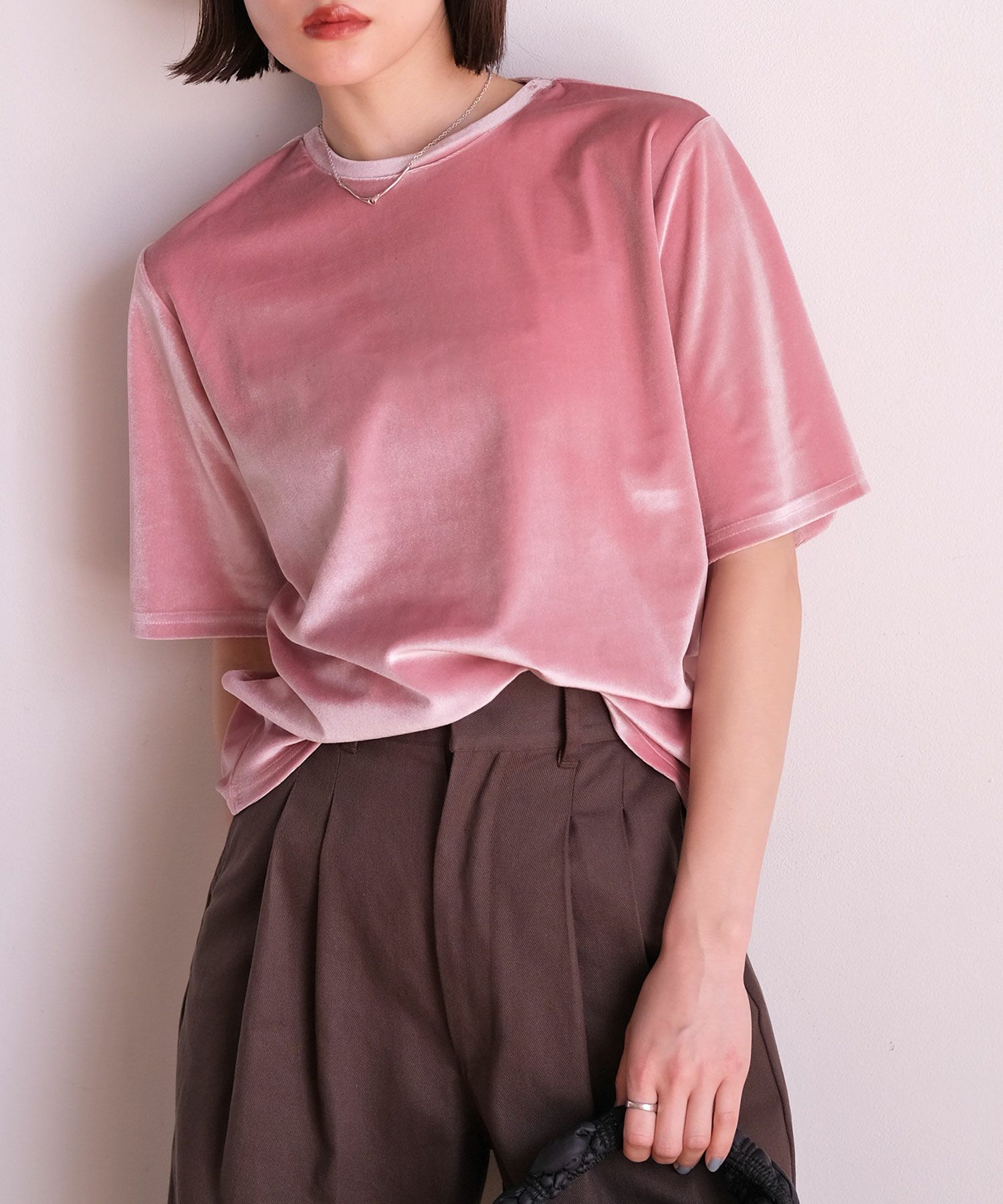 おトク情報がいっぱい！ ベロアTシャツ | AKTE トップス