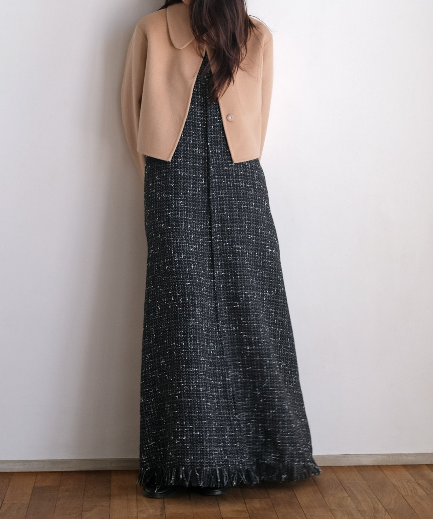 ノースリーブツイードワンピース | AKTE