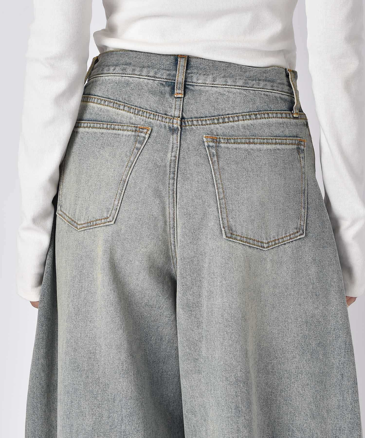 AKTE バギートップデニムパンツ バギートップデニムパンツ（デニムパンツ）｜AKTE（アクテ）の