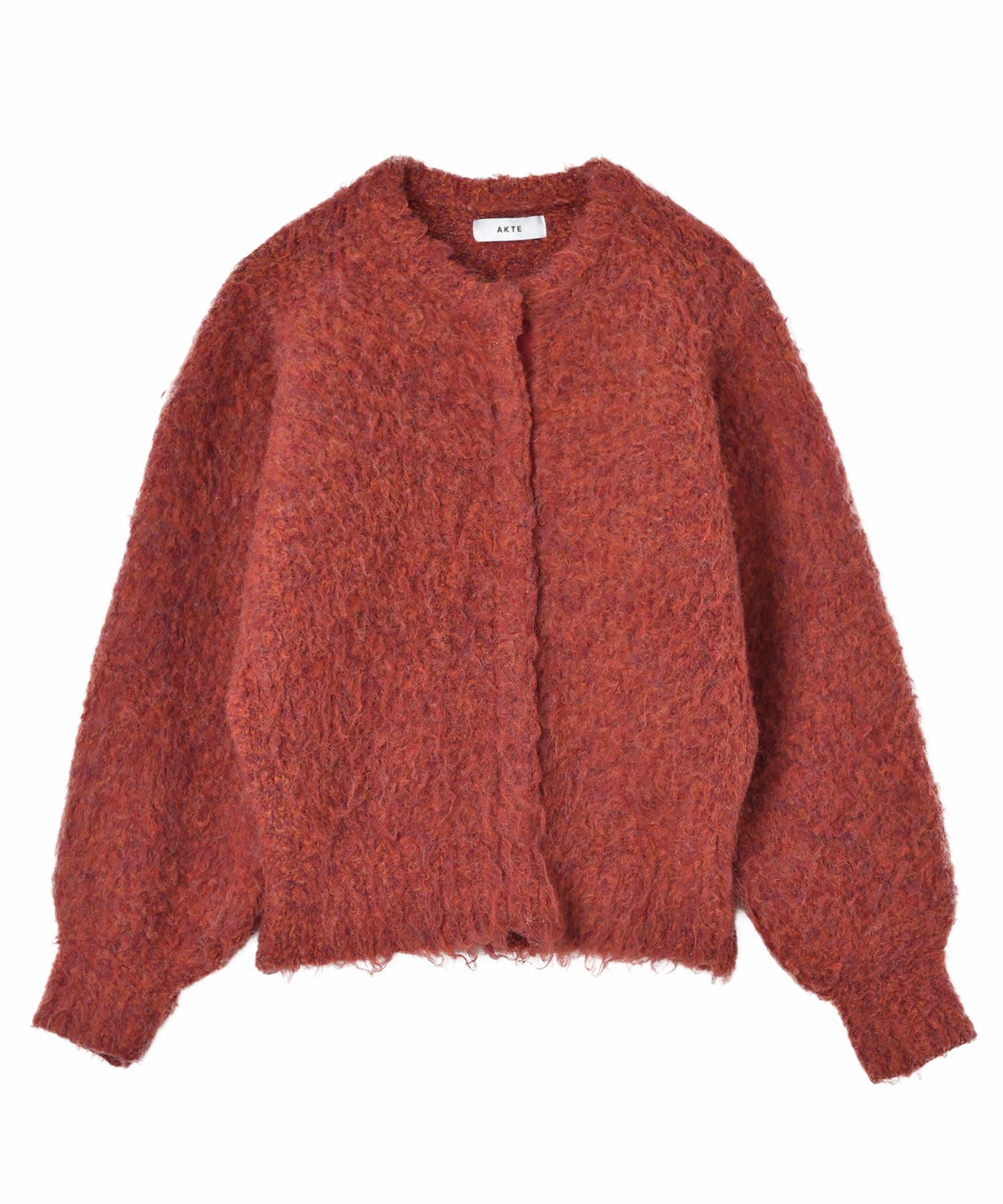 フラッフィーボタンフライニットカーディガン | AKTE