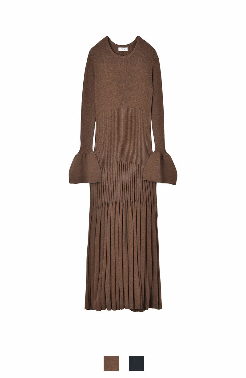 リブニットロングドレス | AKTE