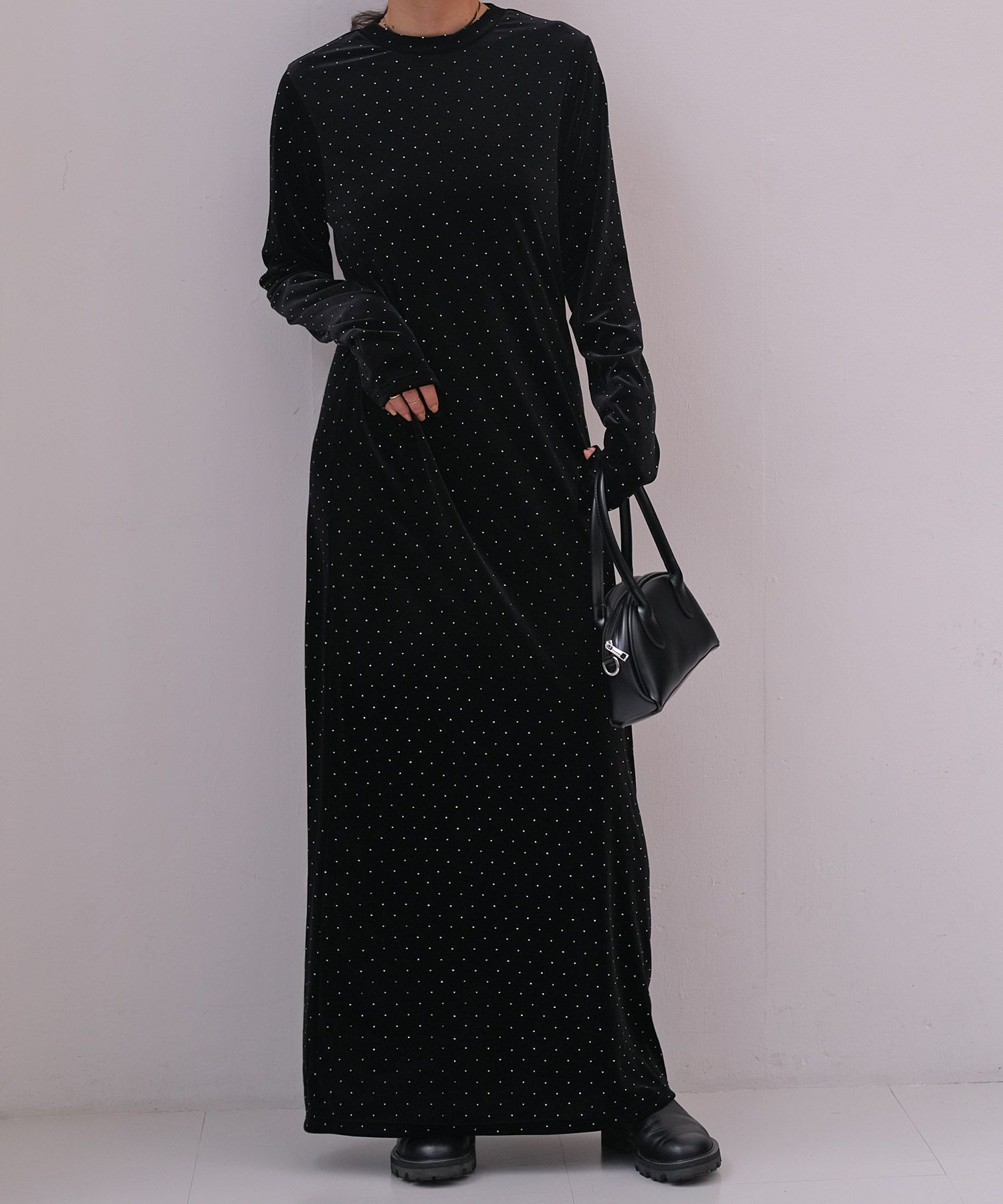 ベロアIラインワンピース | AKTE